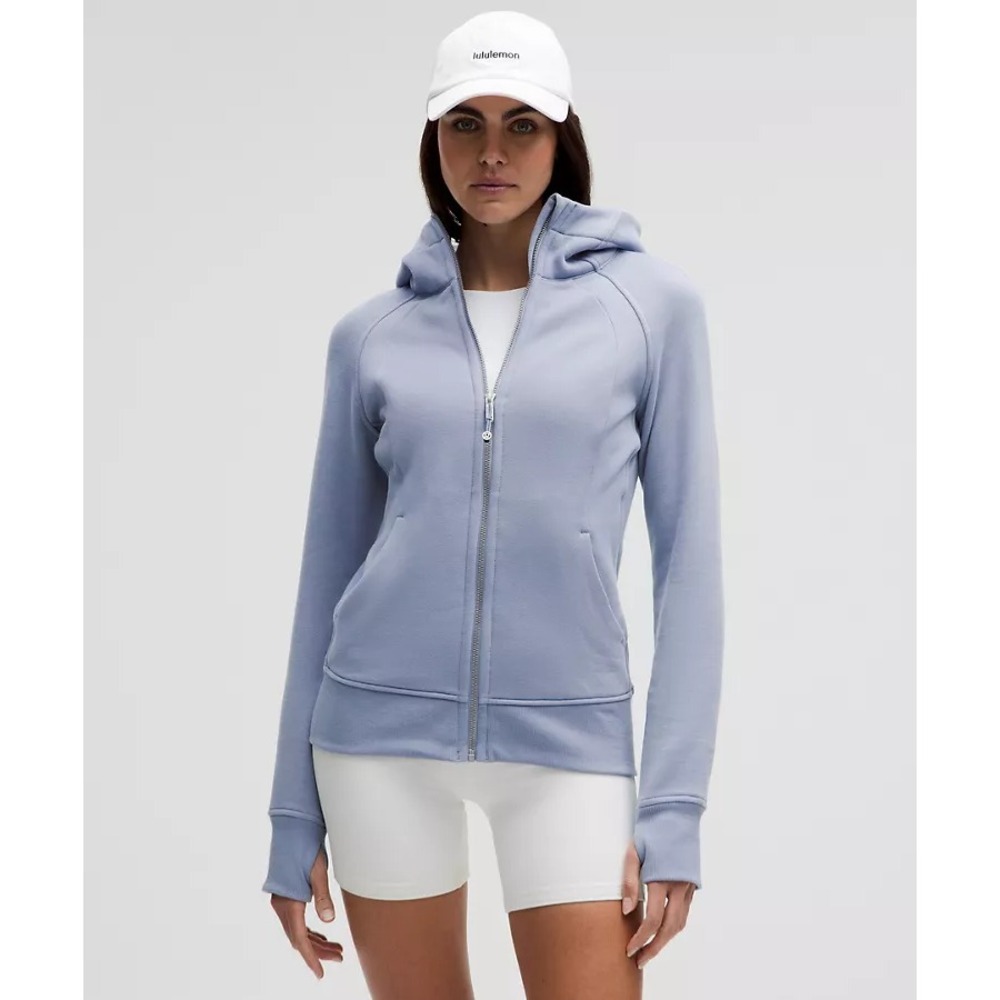 105-Lululemon-Scuba Full-Zip Hoodie-Blue Willow
